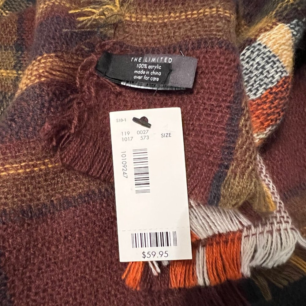 🎉HP🎉The Limited Plaid Blanket Scarf/Wrap/Shawl - Picture 3 of 3